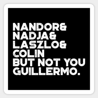 Funny But Not You Guillermo Vintage Retro (White) Sticker